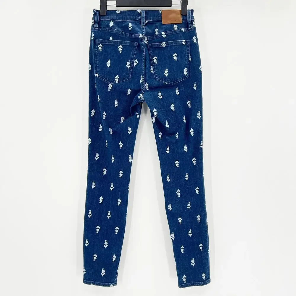 J. Crew 9" High-Rise Toothpick Jean in Block Print‎ 28 - Picture 4 of 8